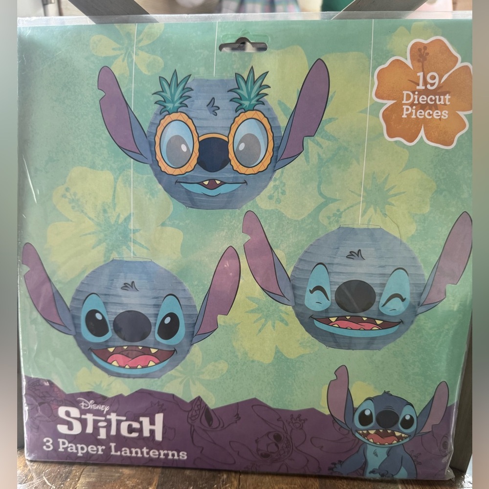 Disney Stitch 3 Paper Lanterns Party Decor